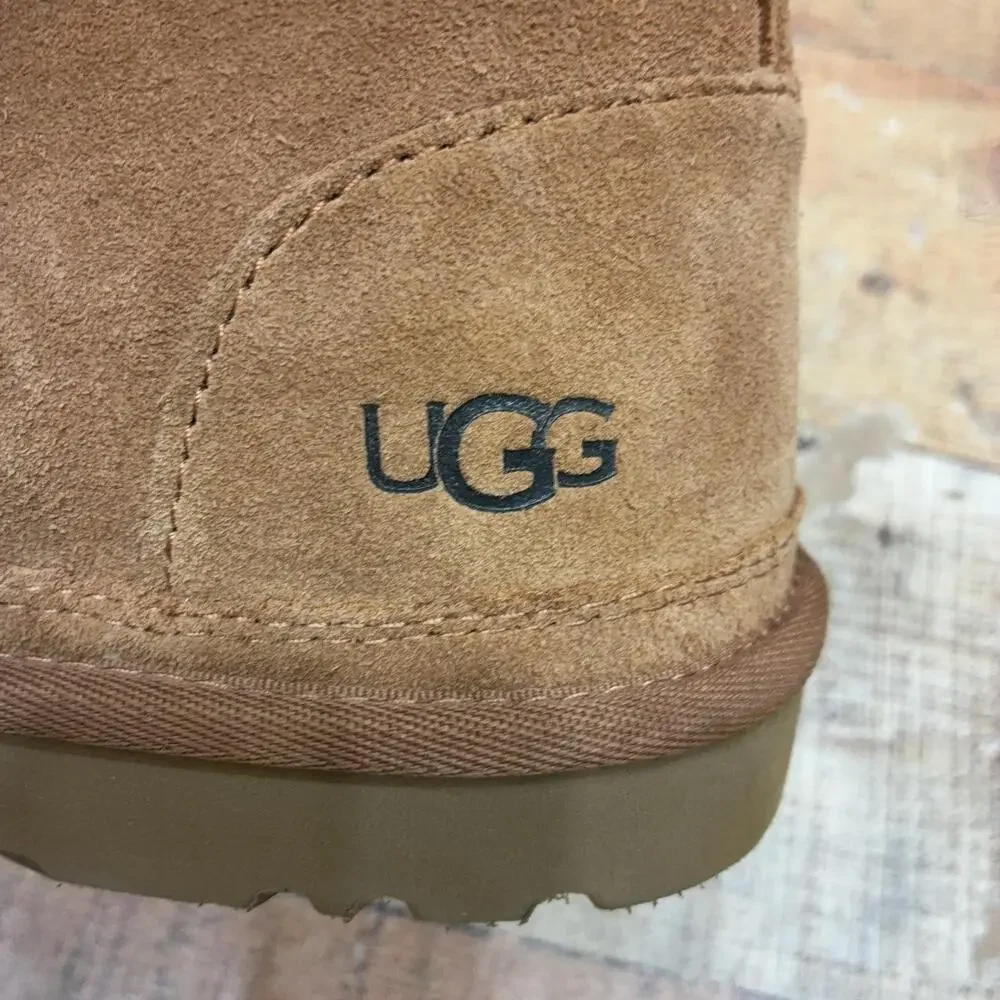 UGG 3236 Boots Mens Size 11 44 Brown Suede Shearling Chukka Ankle Winter Lined